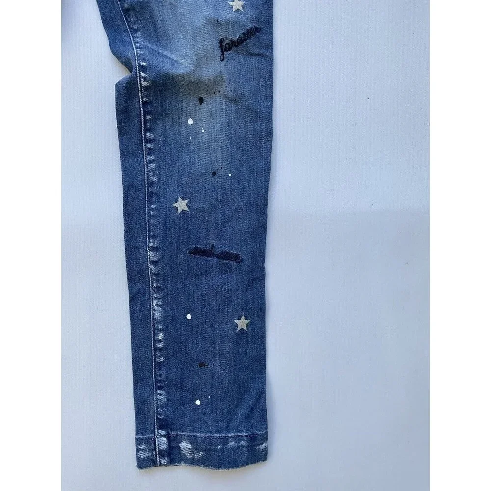 $120 Diesel Girls Pugge-J SP1 Super Slim Skinny Jeans Blue Size 12Y
